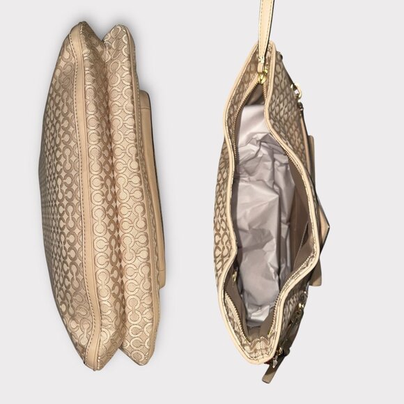 Coach Madison Hobo 27906 Pearlescent OP Art Canvas Convertible Shoulder Bag NWT - Picture 6 of 10